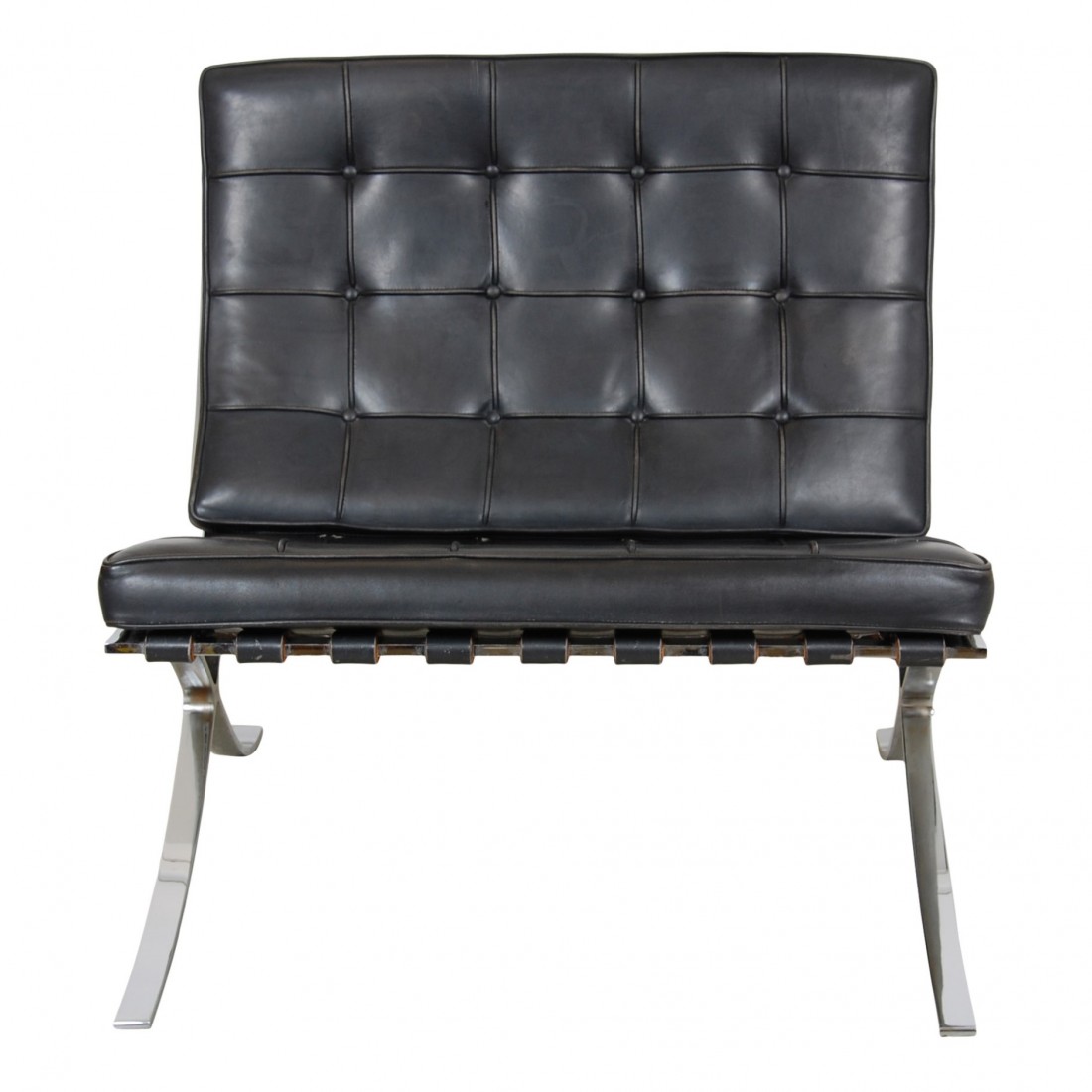 SecondHand Barcelona chair in black leather For Sale CPHClassic